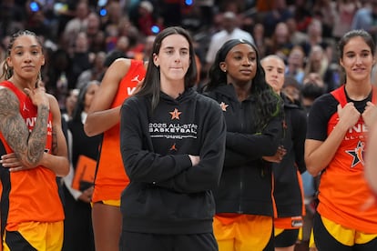 Caitlin Clark, en un partido el 19 de julio.