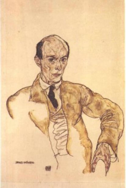 Schoenberg, en un retrato de Egon Schiele.