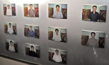 Retratos de los miembros de la tripulación del buque norcoreano.