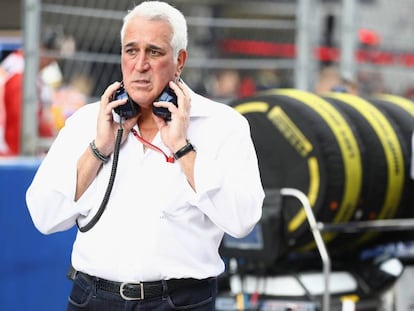 Lawrence Stroll en el Gran Premio de Fórmula 1 en Sochi, Rusia, en 2018. 