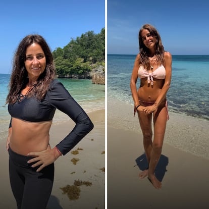 Carmen Alcayde, antes y después de su paso por 'Supervivientes 2025'.