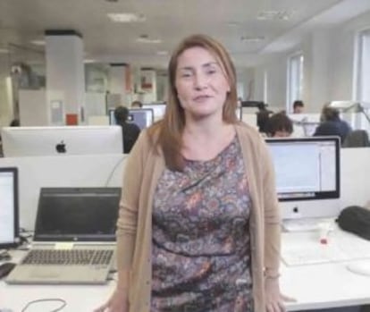 Carolina Pellico, en el vídeo promocional de su empresa.