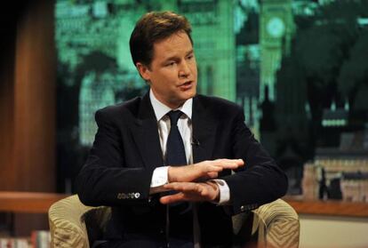 Clegg durante la entrevista en BBC.