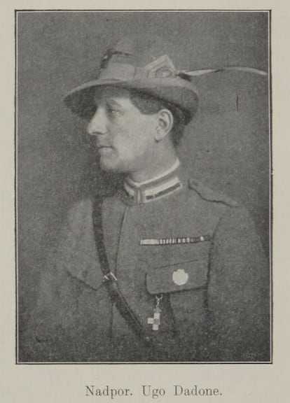 Der italienische Journalist und Agent Ugo Dadone in Uniform