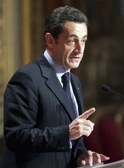 El presidente francés, Nicolas Sarkozy, ayer en el Elíseo.