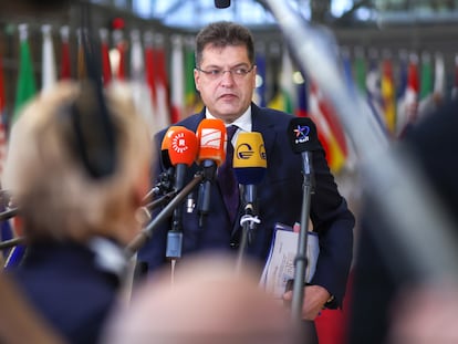 El Comisario Europeo de Ayuda Humanitaria y Gestión de Crisis, Janez Lenarčič, hablaba el 13 de noviembre con los medios de comunicación al inicio de una reunión del Consejo de Asuntos Exteriores en Bruselas.