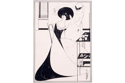 Aubrey Beardsley, coetáneo de Oscar Wilde e ilustrador de lo sensual y lo grotesco, ilustró con su obra 'The Toilette of Salome' (en la foto) la escandalosa obra 'Salomé' del poeta y dramaturgo irlandés.