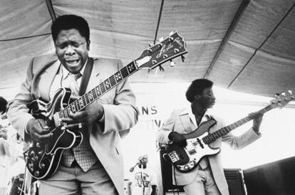 El artista, durante la apertura del Festival de Jazz de Nueva Orleans (EE UU), en 1980.