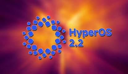 Logotipo de HyperOS 2.2 desarrollado por Xiaomi y con fondo I