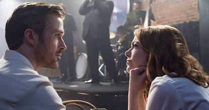 Ryan Gosling e Emma Stone, em &#039;La La Land&#039;. 