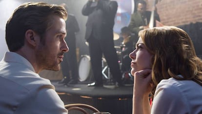 Ryan Gosling e Emma Stone, em &#039;La La Land&#039;. 
