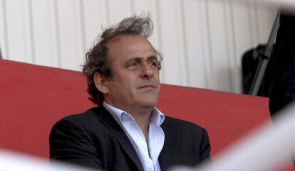 El presidente de la UEFA, Michel Platini, durante un partido.