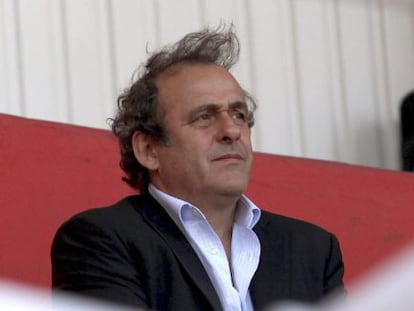 El presidente de la UEFA, Michel Platini, durante un partido.