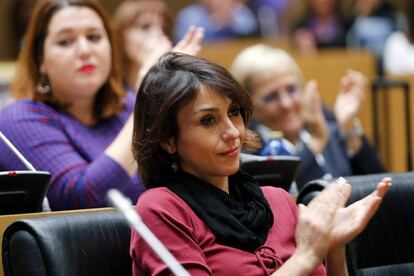 Juana Rivas en el Congreso de los Diputados.