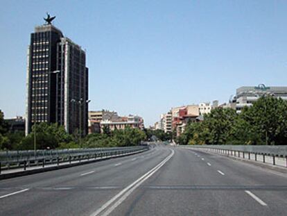 Las calles vacías de Madrid en el mes de Agosto