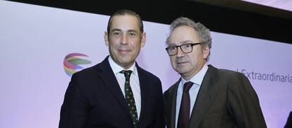 Manuel Mirat, consejero delegado de PRISA, y el presidente, Manuel Polanco.