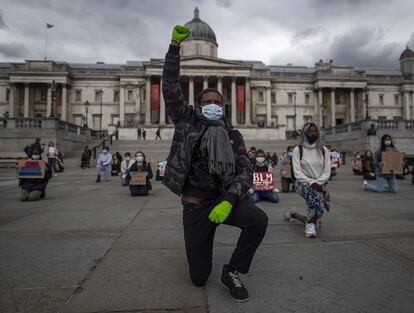 Movilización el día 5 en Londres por la muerte de George Floyd a manos de la policía de Minneapolis.