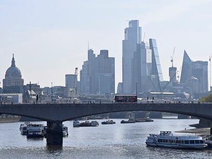 Una vista del distrito financiero de Londres.