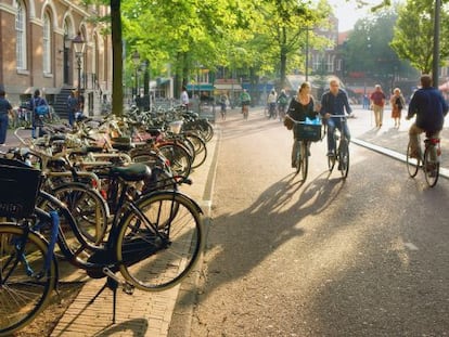 Imagen captada en 2010 en la plaza Spui de Ámsterdam.