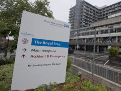 Vista del hospital Royal Free, en el norte de Londres (Reino Unido).