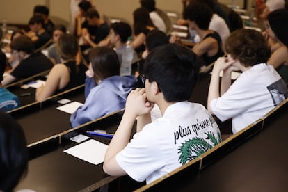 Prueba de Selectividad en la Universidad Pompeu Fabra, de Barcelona