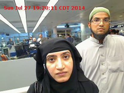 Tashfeen Malik y Syed Farook, autores de la matanza de San Bernardino.