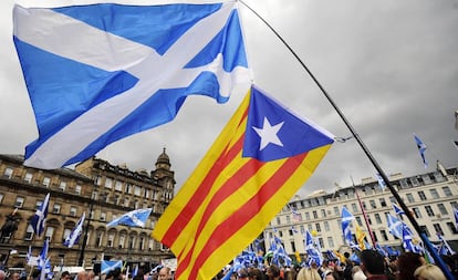 Manifestación independentista en Glasgow en 2015.