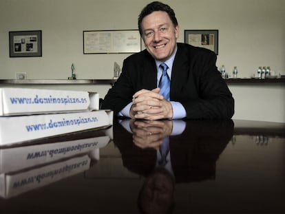Patrick Doyle, presidente ejecutivo de Domino's Pizza, en Madrid. El año 2010 ha sido el mejor en la historia de la empresa estadounidense.