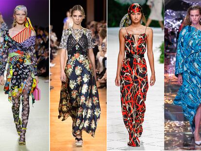 De izquierda a derecha: Versace, Paco Rabanne, Jorge Vázquez y Balenciaga.