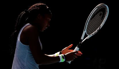 Gauff, durante un partido de la última edición del Open de Australia. / EDGAR SUE (REUTERS)