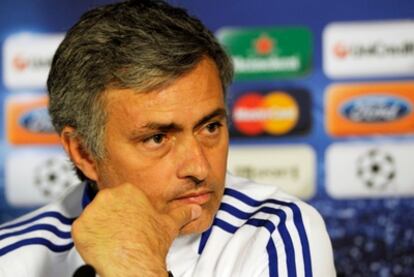 José Mourinho, entrenador del Real Madrid, en la rueda de prensa previa al partido de 'Champions' frente al Tottenham.