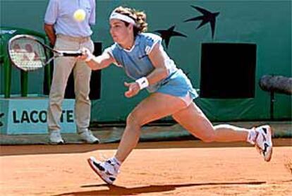 Arantxa, en un momento de su partido con Frazier.