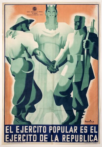 Cartel de la Unión de Defensa de Madrid “El Ejército del Pueblo-El Ejército de la República”. [1936-1937]
