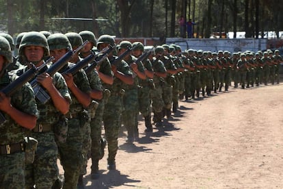 Soldiers training in Mexico.