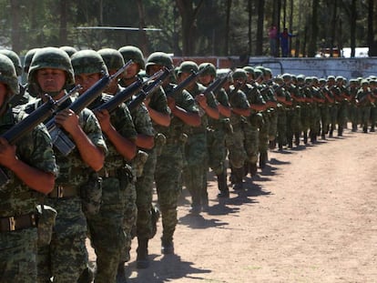 Soldiers training in Mexico.