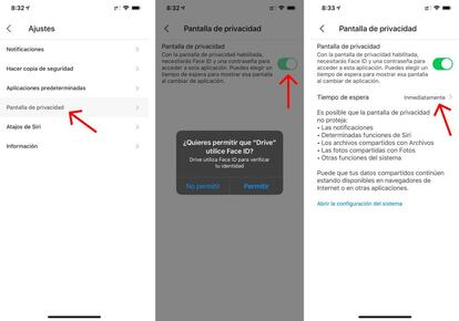 Cómo activar Face ID con Google Drive.