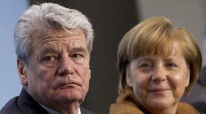 Angela Merkel y Joachim Gauck, el pasado mes de febrero.