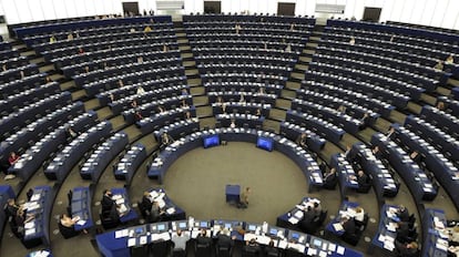 Vista general del hemiciclo de la Eurocámara.