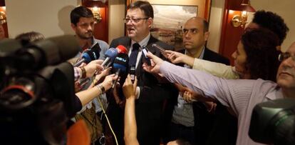 El secretario general del PSPV, Ximo Puig, esta ma&ntilde;ana en Alicante.