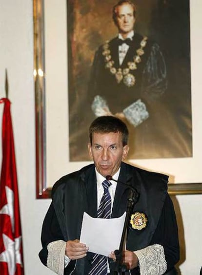 Manuel Moix, durante la apertura del nuevo año judicial en la Comunidad madrileña.