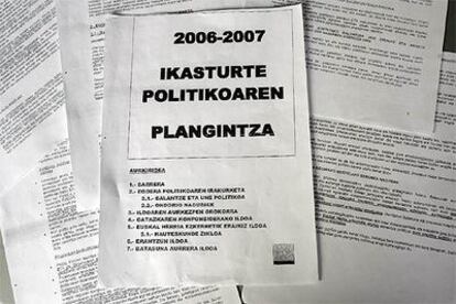 Documentos en los que Batasuna recoge su <i>Plan del curso político 2006-2007</i>.