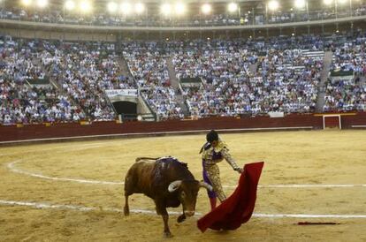 El diestro Morante de la Puebla durante la Feria de Julio de Valencia el pasado 27 de julio.