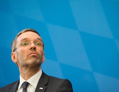 Herbert Kickl en febrero de 2018, cuando ejercía como ministro de Interior de Austria.