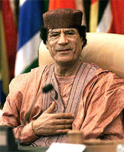 Muammar el Gaddafi.