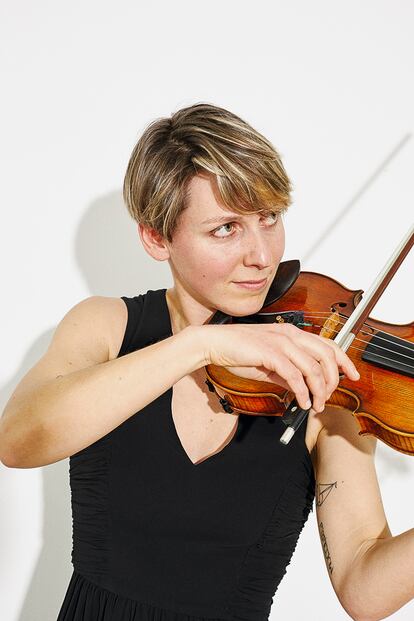 Orquesta sinfónica Galicia. En la imagen, Carolina Cygan, violín.