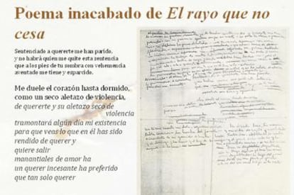 Poema inacabado de Miguel Hernández incluido en el estudio de la profesora de la Universidad de Alicante Carmen Alemany.
