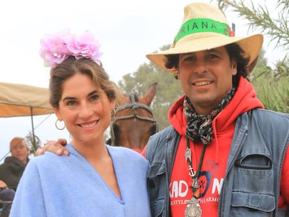 Lourdes Montes y Francisco Rivera durante la romería del Rocío, el 18 de mayo de 2018.