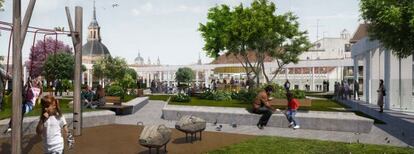 Proyección del futuro jardín aéreo de La Cebada.