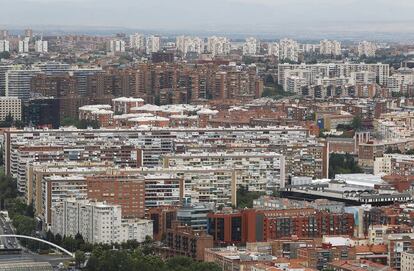 Vista aérea de Madrid desde Torrespaña.