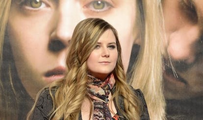 Natascha Kampusch, anoche en el estreno de la película que cuenta su secuestro.